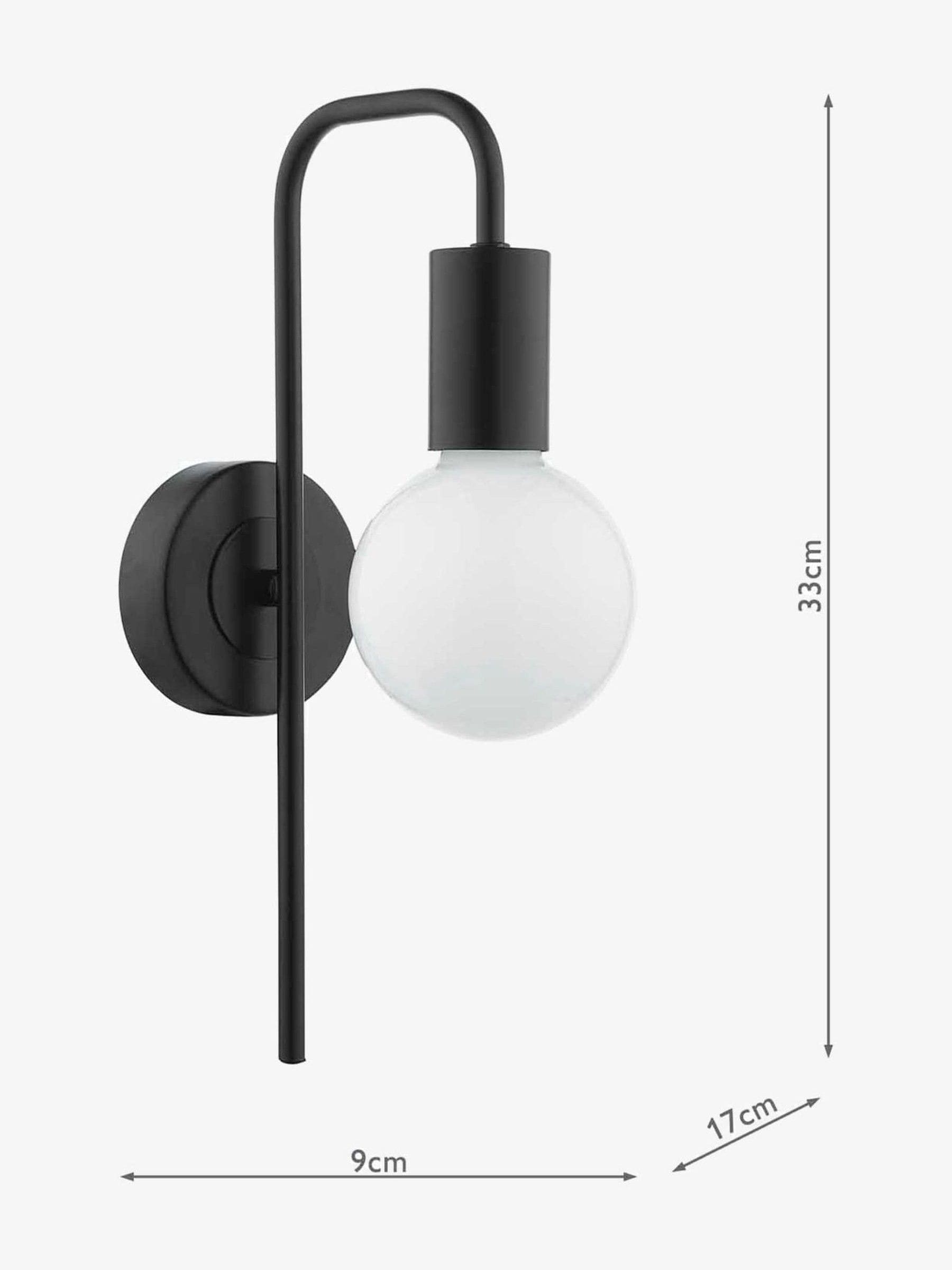 Dar Lighting Dena wall light matt black (British brand)