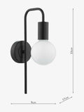 Dar Lighting Dena wall light matt black (British brand)