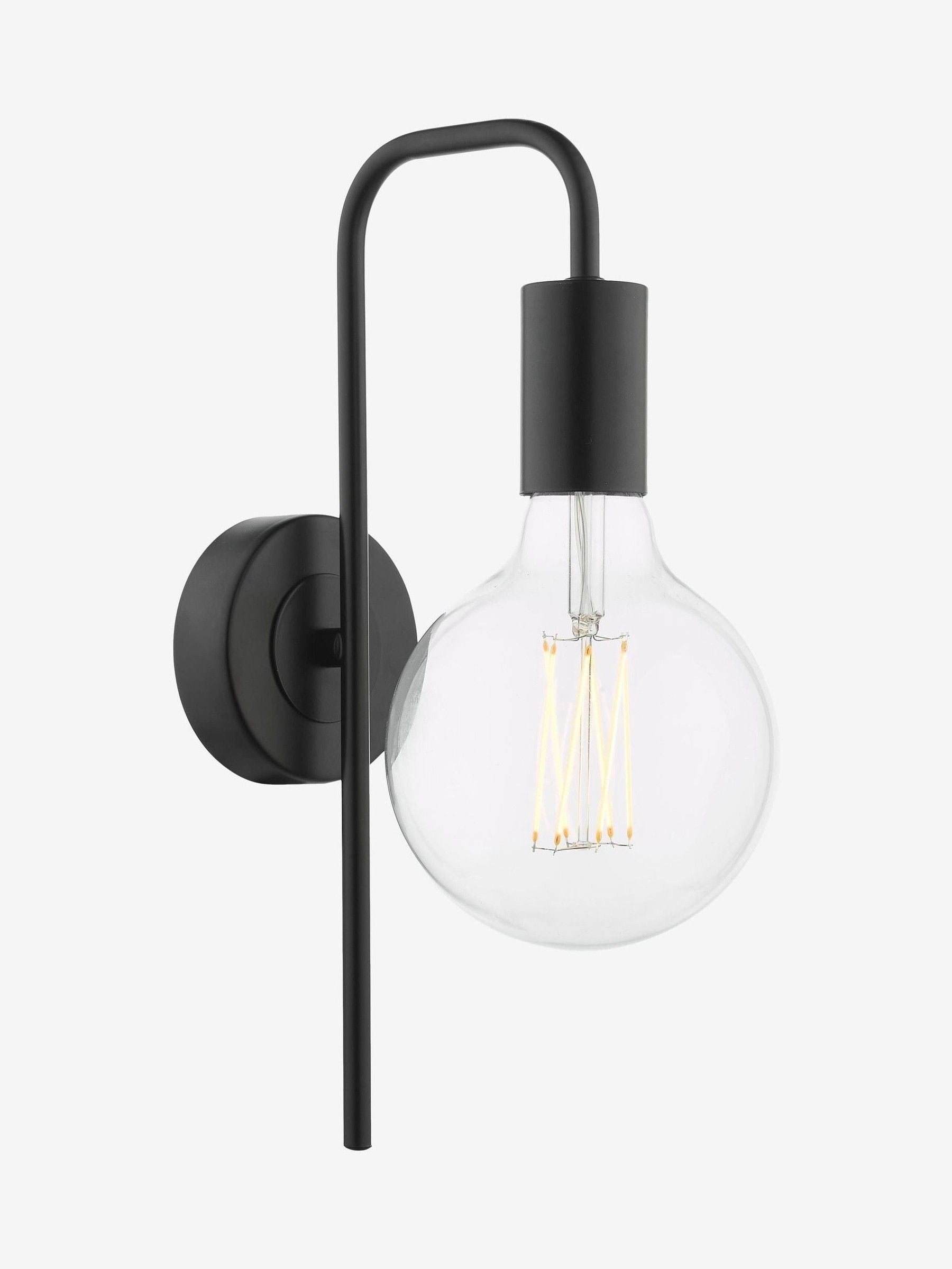 Dar Lighting Dena wall light matt black (British brand)