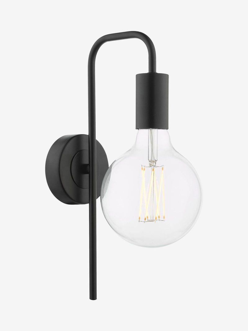 Dar Lighting Dena wall light matt black (British brand)