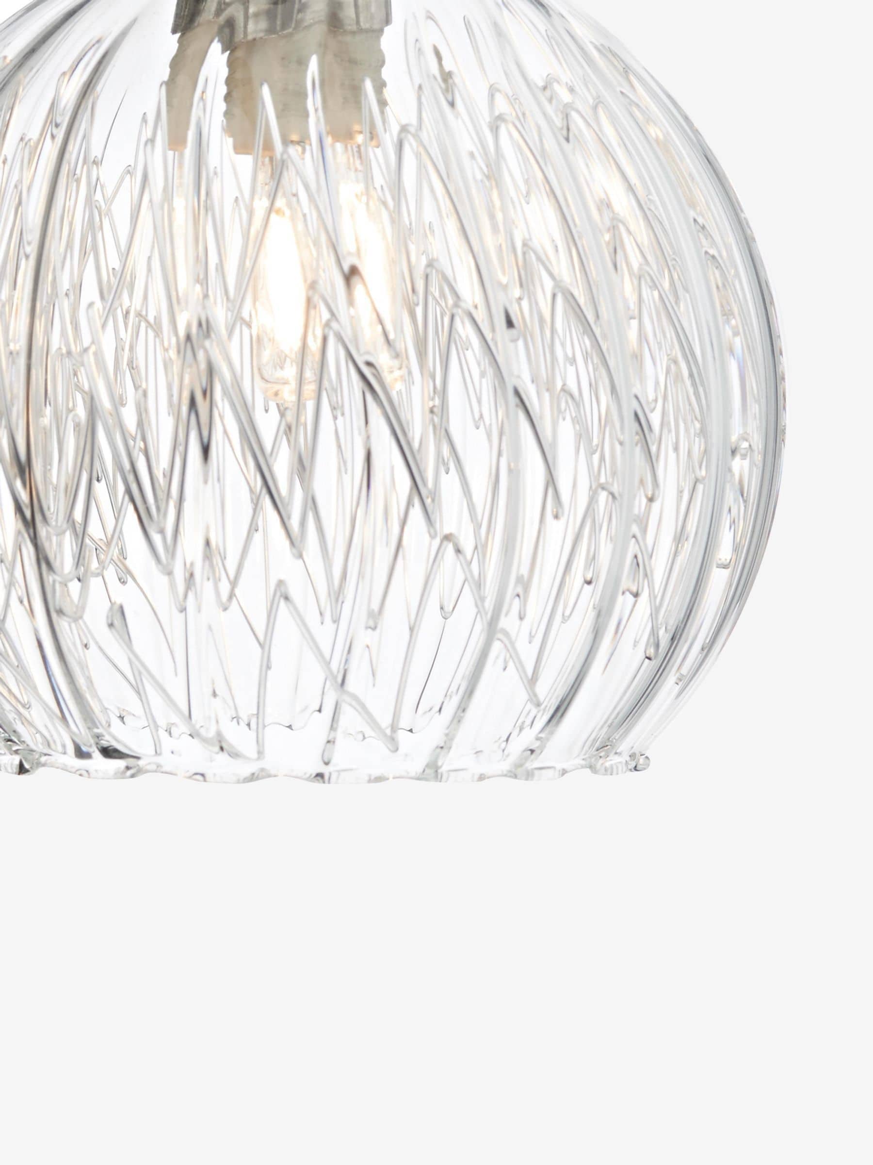 Dar Lighting wall light polished chrome ribbed glass, UK version