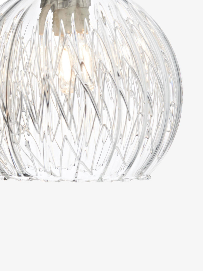 Dar Lighting wall light polished chrome ribbed glass, UK version