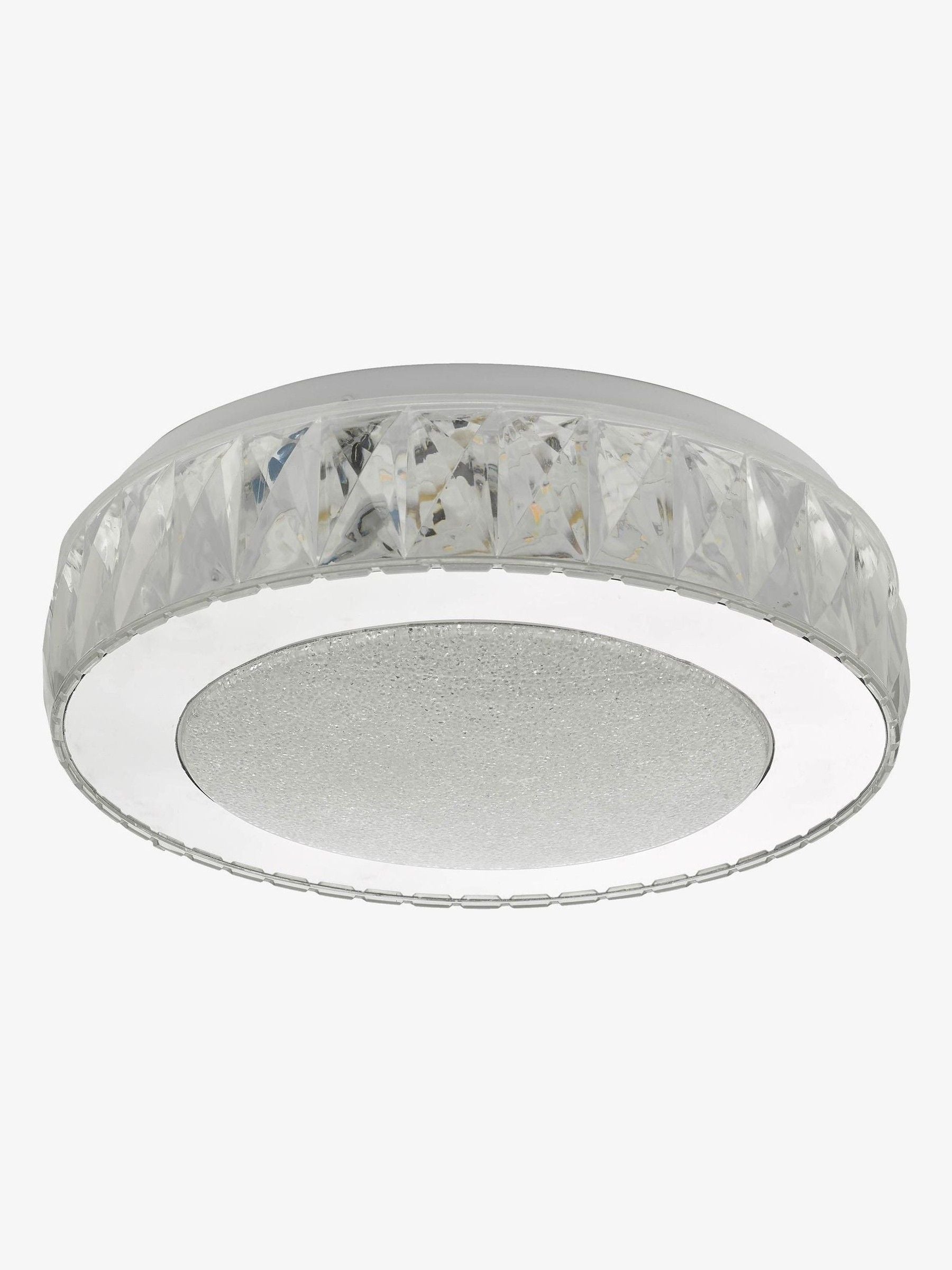 Dar Lighting Akelia crystal-effect flush ceiling light 28cm - British product