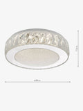 Dar Lighting Akelia crystal-effect flush ceiling light 28cm - British product