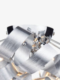 Dar Lighting Rawley brushed aluminium 4-light flush ceiling light, imported from the UK