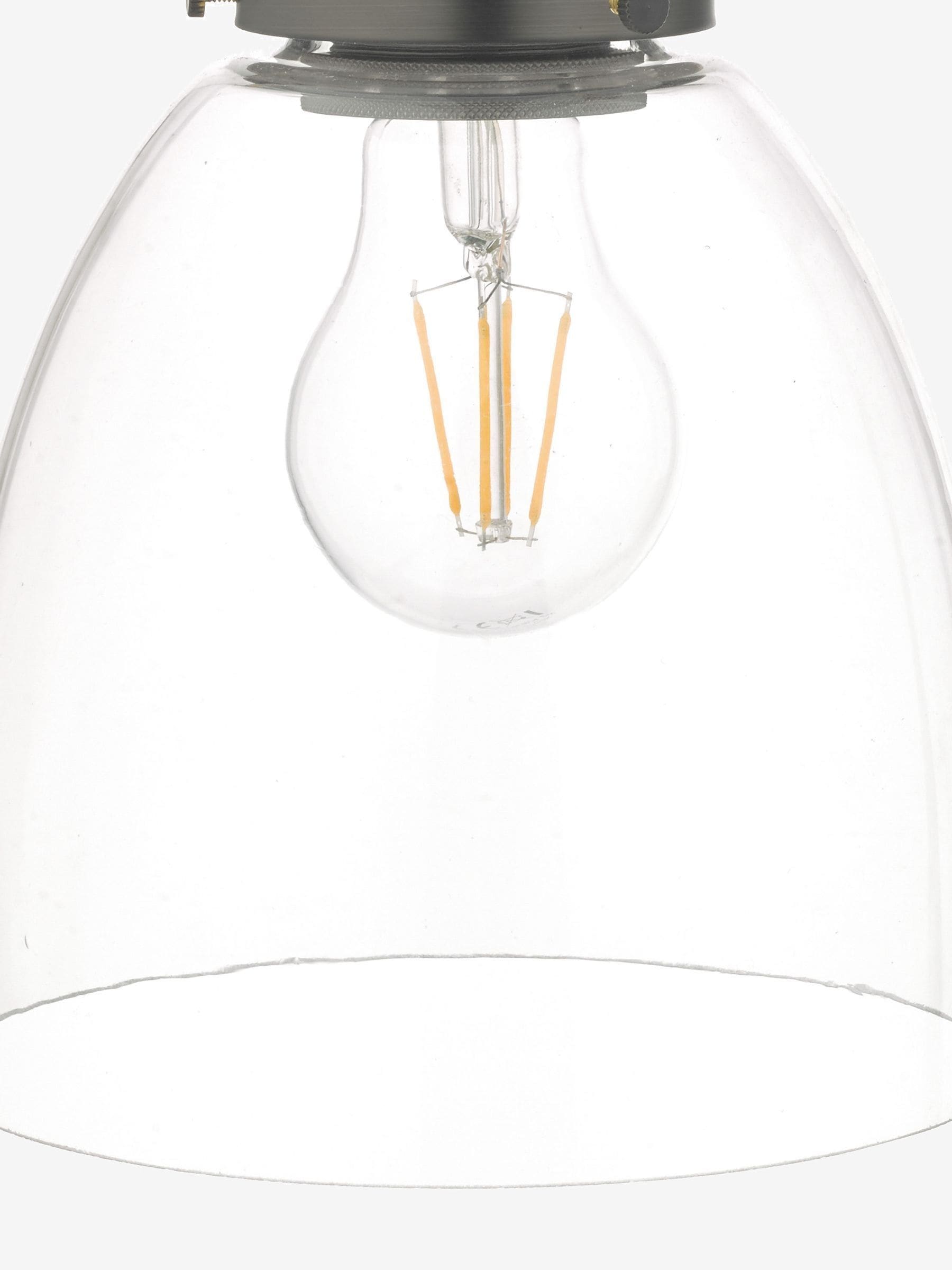 Dar Lighting Arvin wall light antique chrome clear glass (British brand)