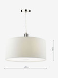 Dar Lighting Ronda easy-fit pendant shade 40cm, UK version