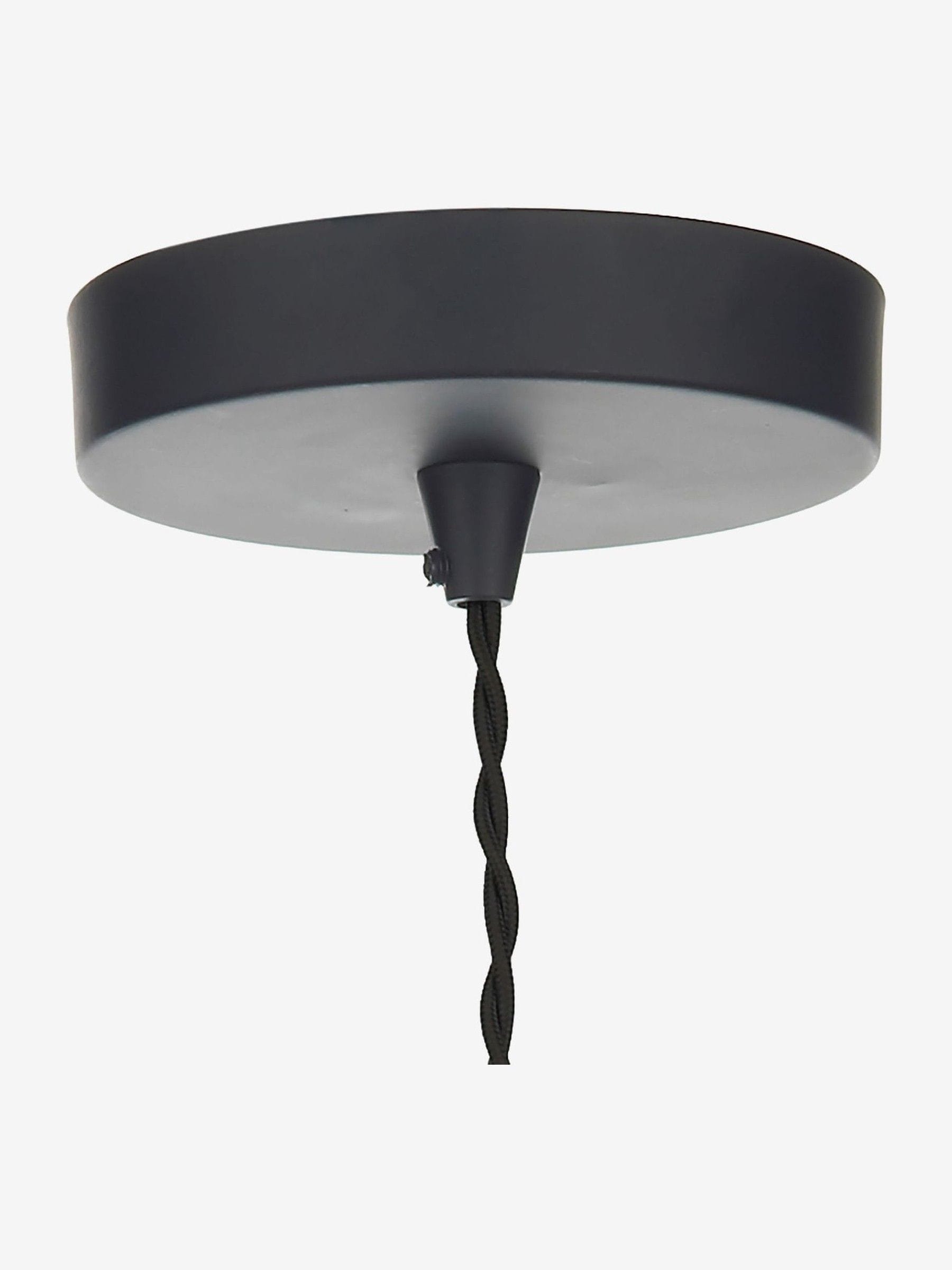 Dar Lighting Gaucho pendant light 32cm matt black natural wood (British brand)