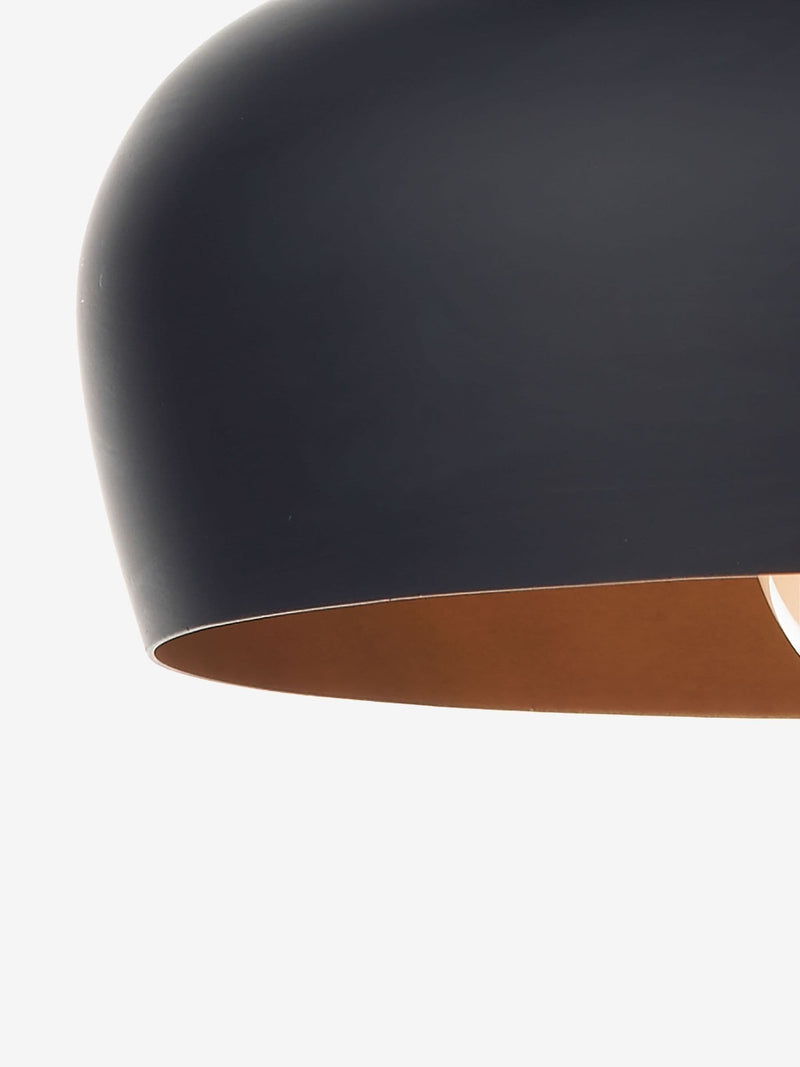 Dar Lighting Gaucho pendant light 32cm matt black natural wood (British brand)