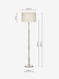 Dar Lighting Dunlop floor lamp cream linen shade - British product