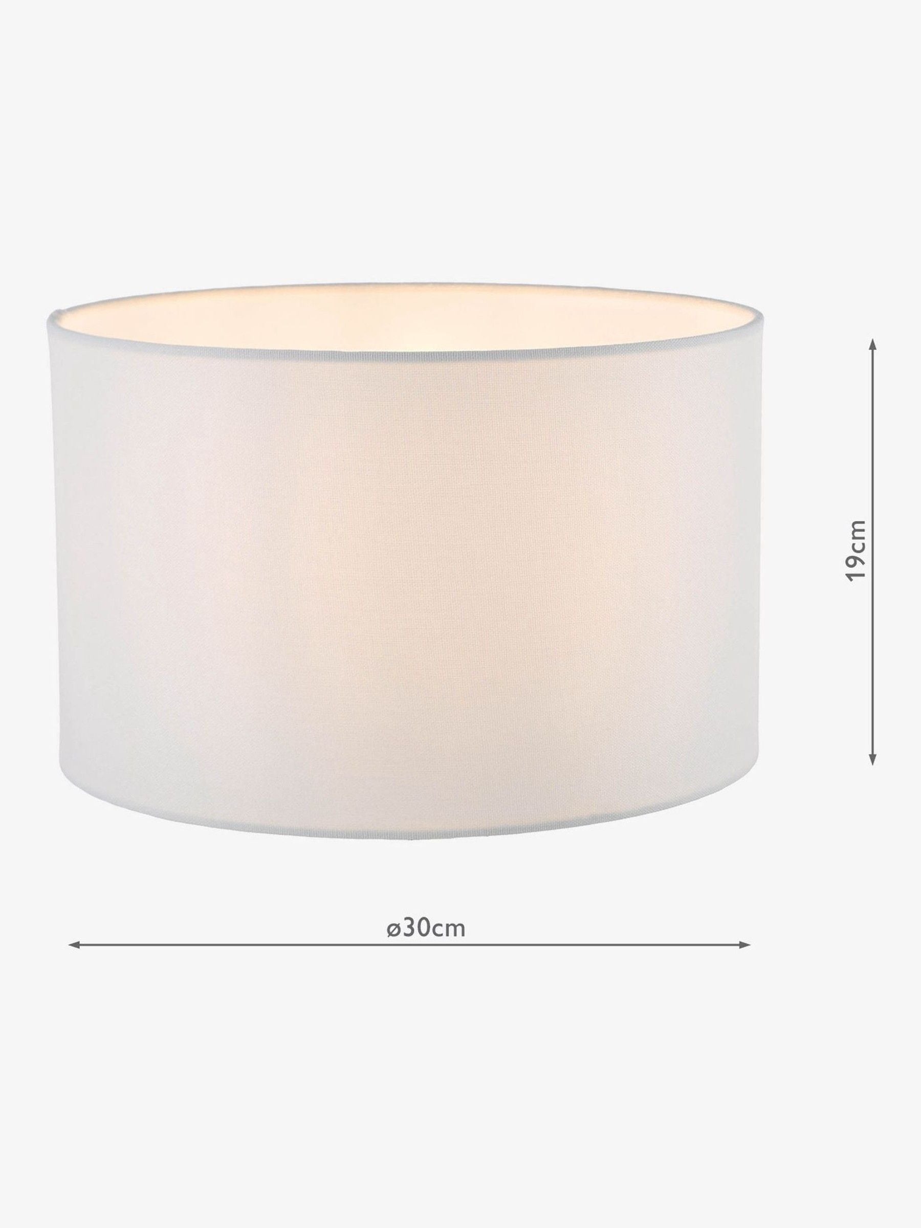 Dar Lighting white pyramid drum ceiling light shade 30cm, UK version