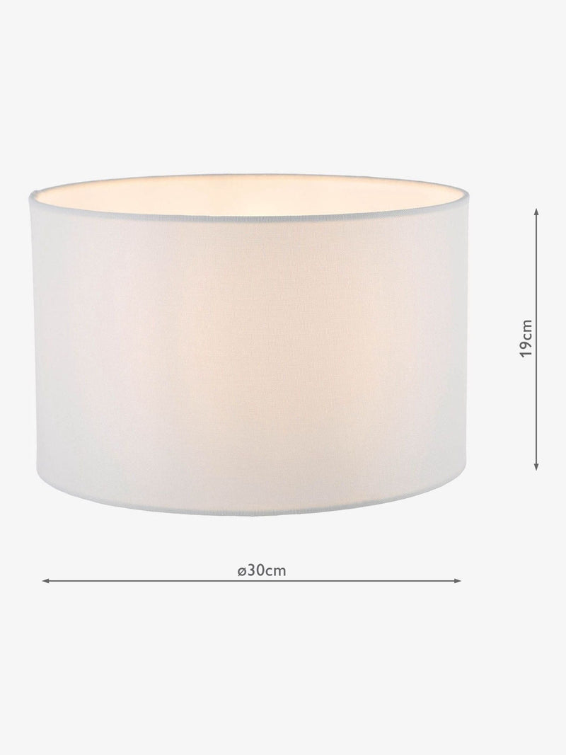 Dar Lighting white pyramid drum ceiling light shade 30cm, UK version