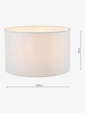 Dar Lighting white pyramid drum ceiling light shade 30cm, UK version