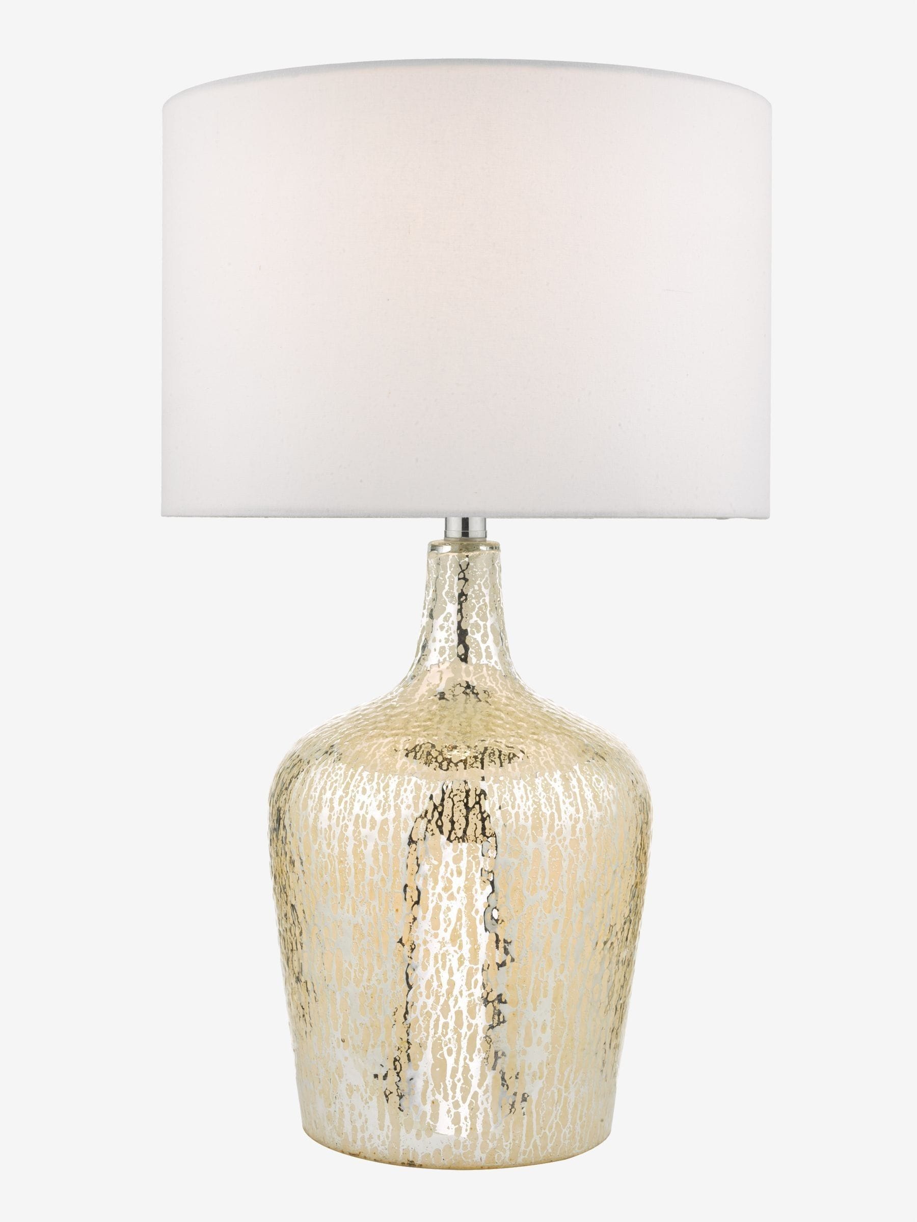Dar Lighting Lolek silver mercury glass table lamp - British product