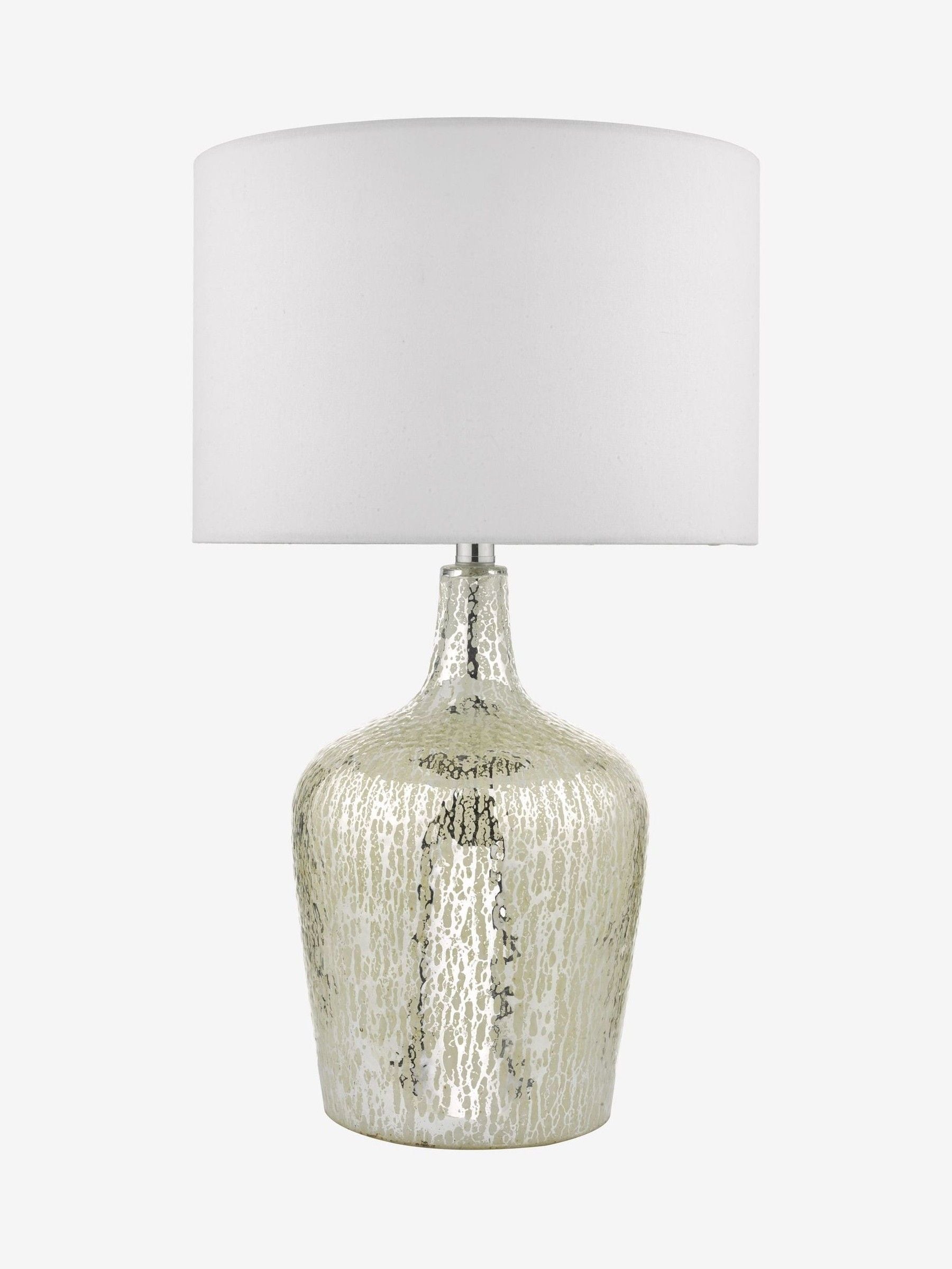 Dar Lighting Lolek silver mercury glass table lamp - British product