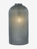 Dar Lighting Pamplona table lamp grey glass polished chrome H57cm (British brand)
