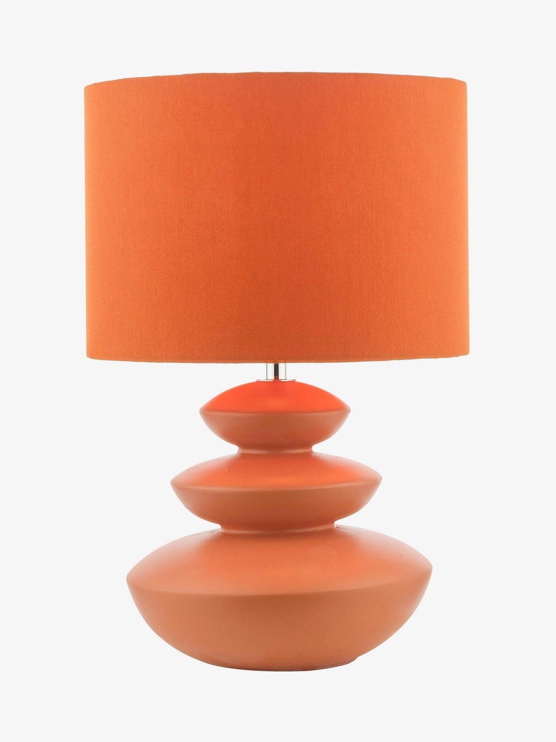 Dar Lighting orange discus table lamp 43cm, UK version