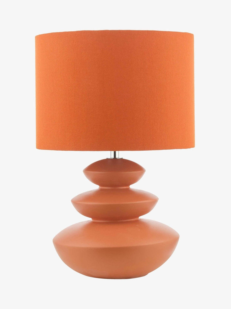 Dar Lighting orange discus table lamp 43cm, UK version