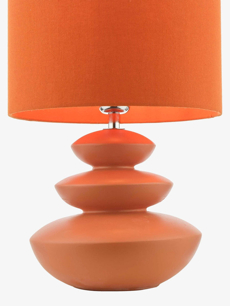 Dar Lighting orange discus table lamp 43cm, UK version