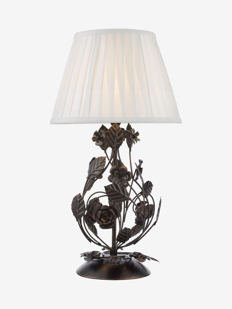 Dar Lighting table lamp base matt black brushed bronze H36cm, UK version