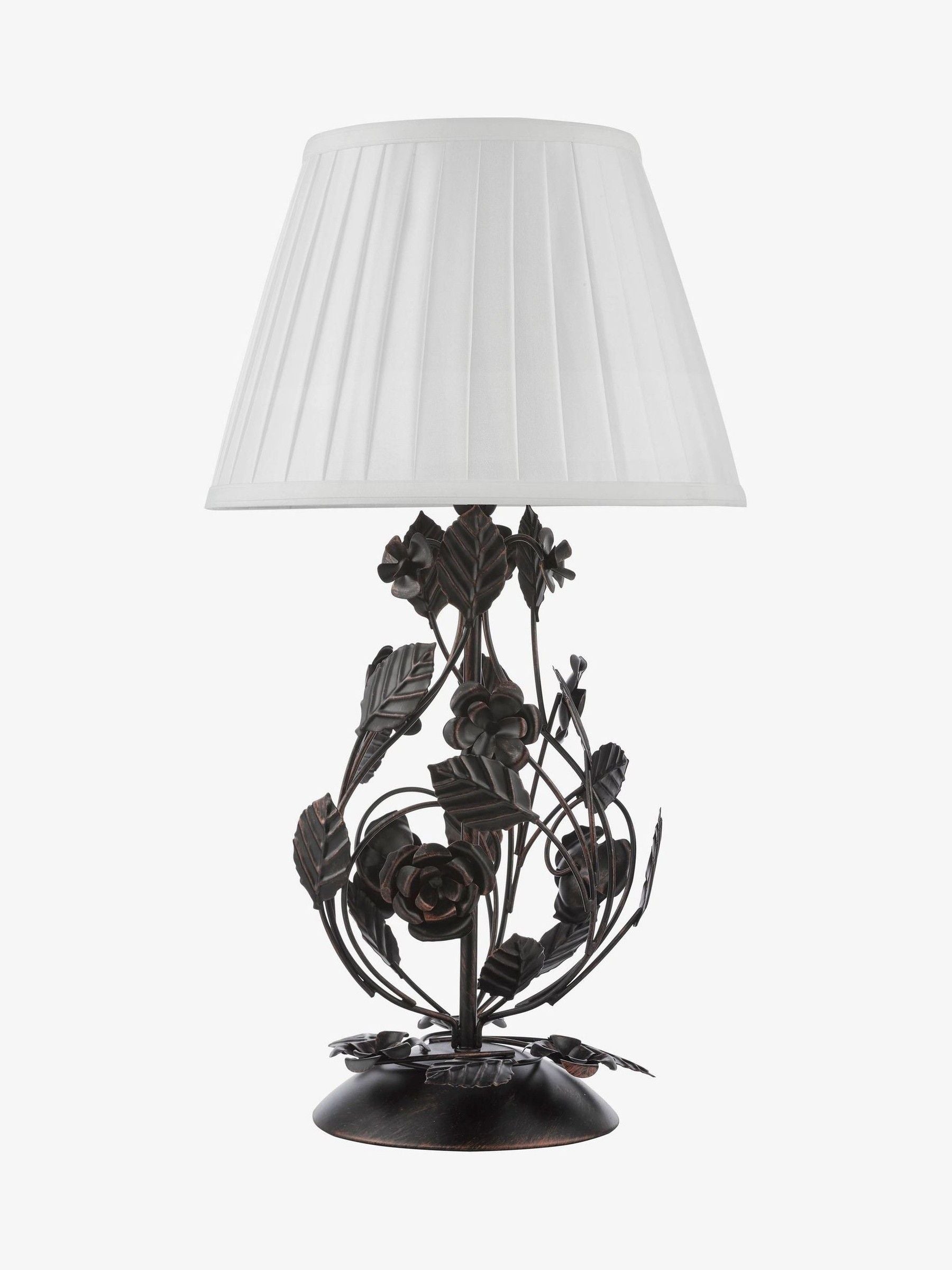 Dar Lighting table lamp base matt black brushed bronze H36cm, UK version