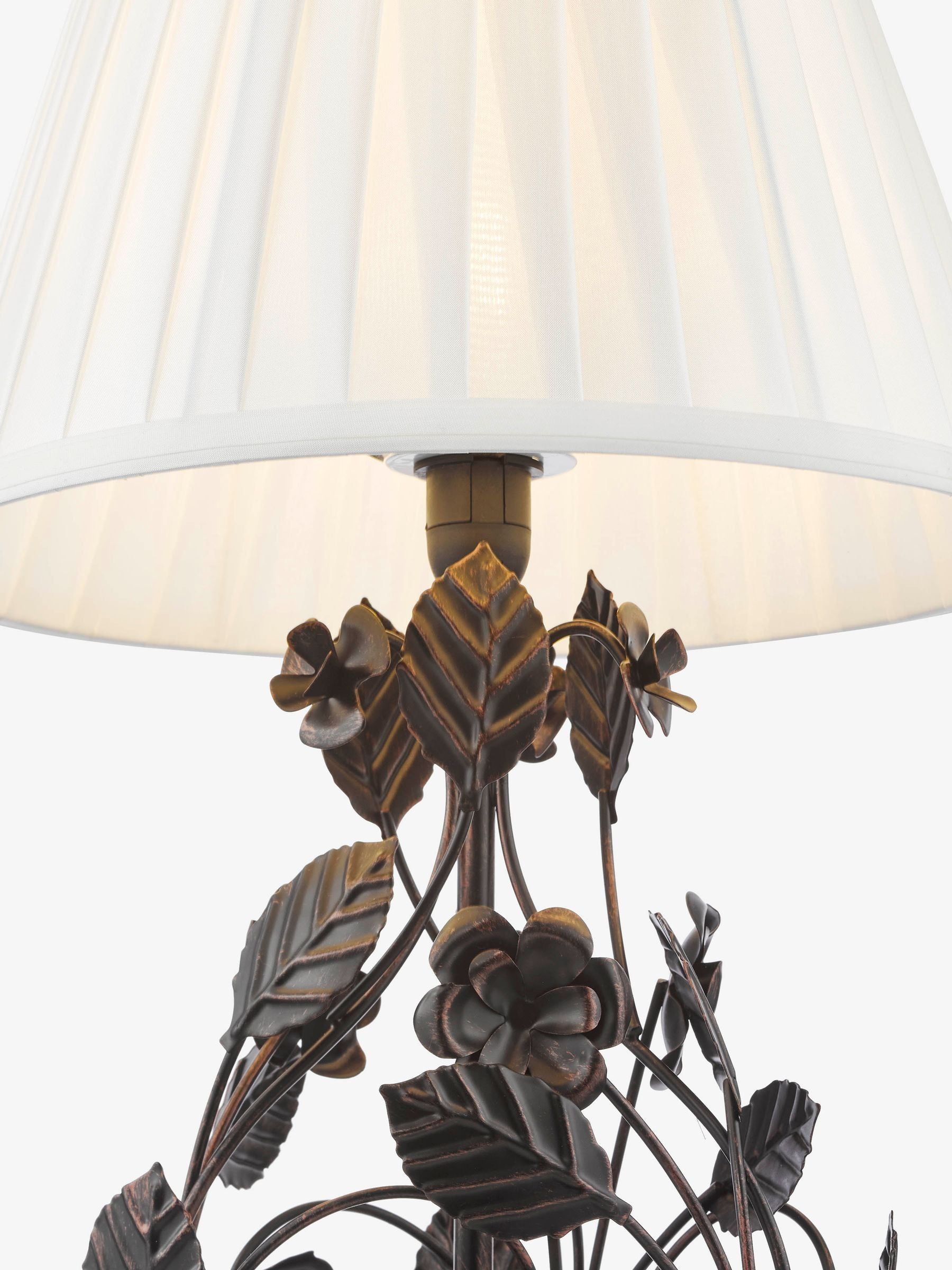 Dar Lighting table lamp base matt black brushed bronze H36cm, UK version