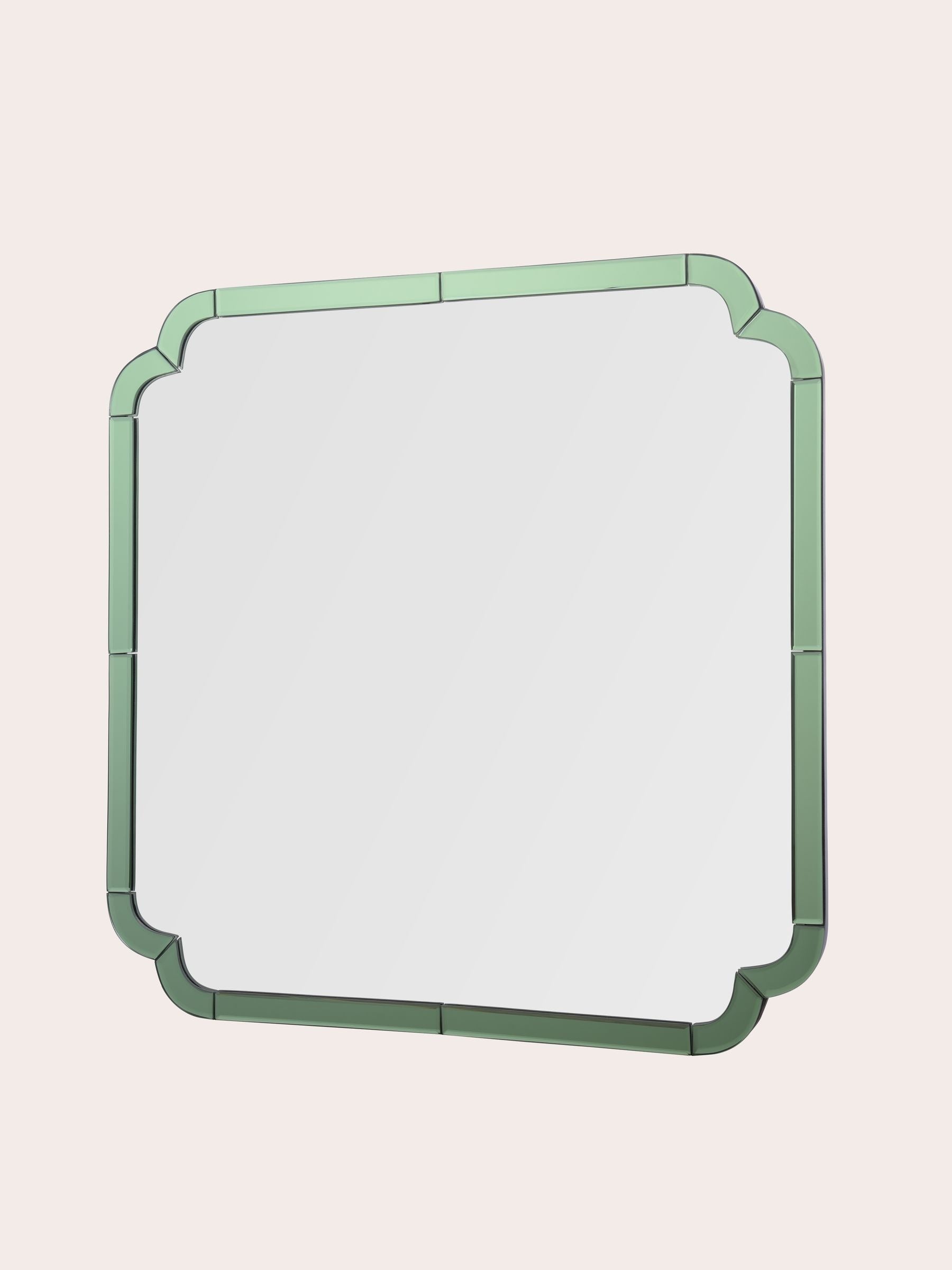 Laura Ashley Green Martham Mirror 65x65cm, UK version