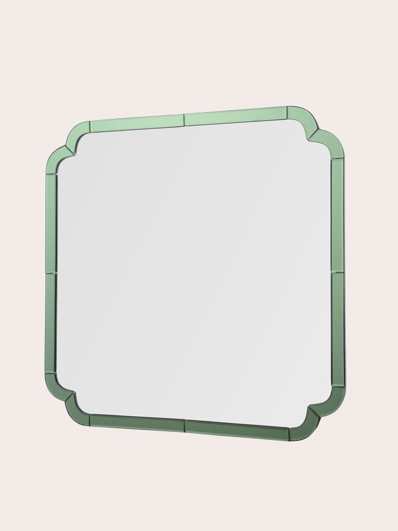 Laura Ashley Green Martham Mirror 65x65cm, UK version