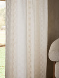 Checkerboard voile curtain panel slot top, imported from the UK