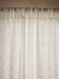 Checkerboard voile curtain panel slot top, imported from the UK