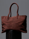 Whistles Leandra chocolate suede tote bag, UK version