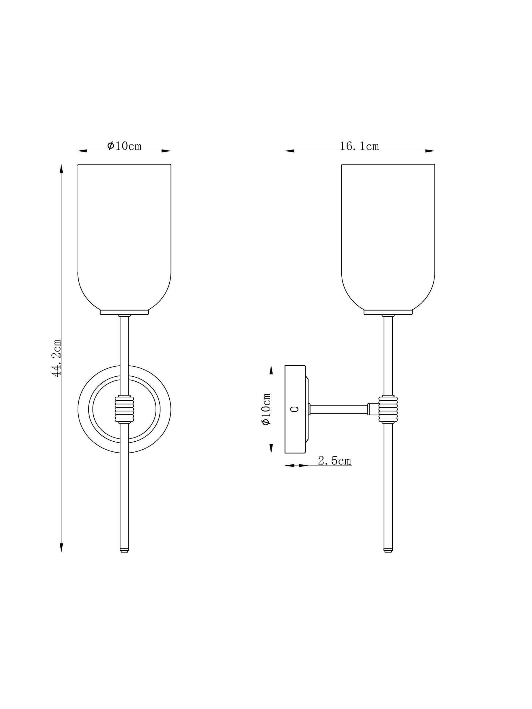 Brass Virginia mains operated wall light (British brand)