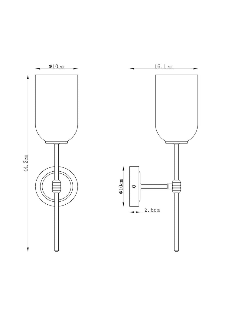 Brass Virginia mains operated wall light (British brand)