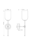 Brass Virginia mains operated wall light (British brand)