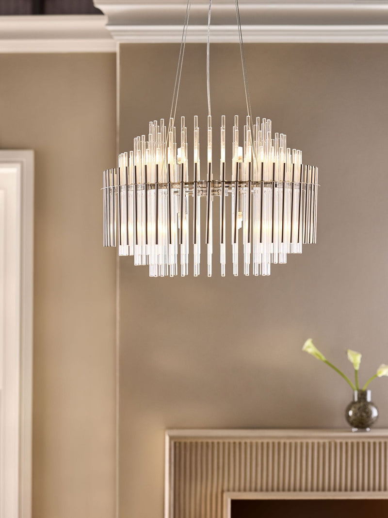 Chrome Arundel 8 Light Chandelier Ceiling Light