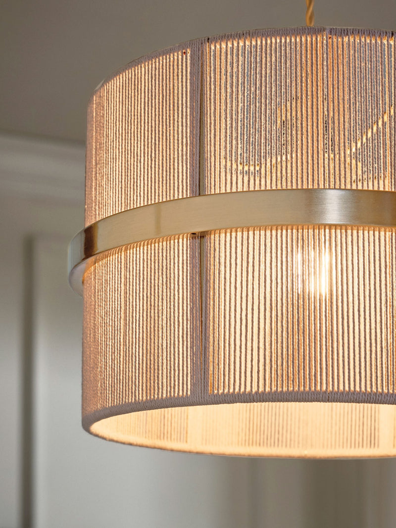 Pink Helmdon small ceiling light with string shades - British product