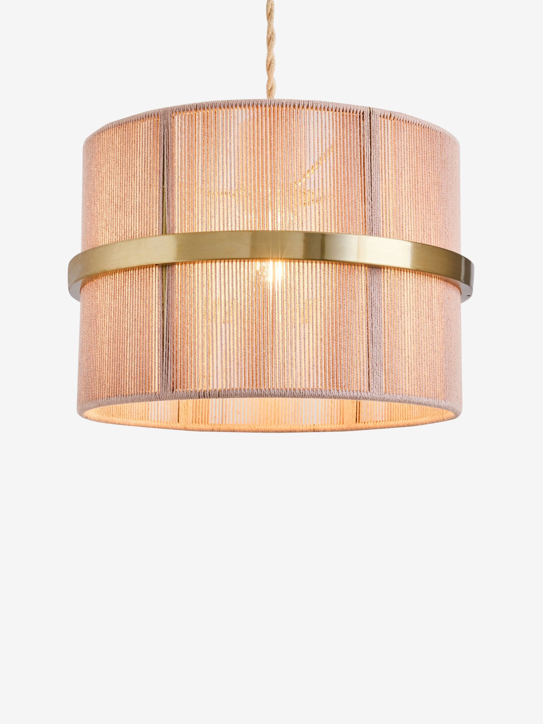 Pink Helmdon small ceiling light with string shades - British product