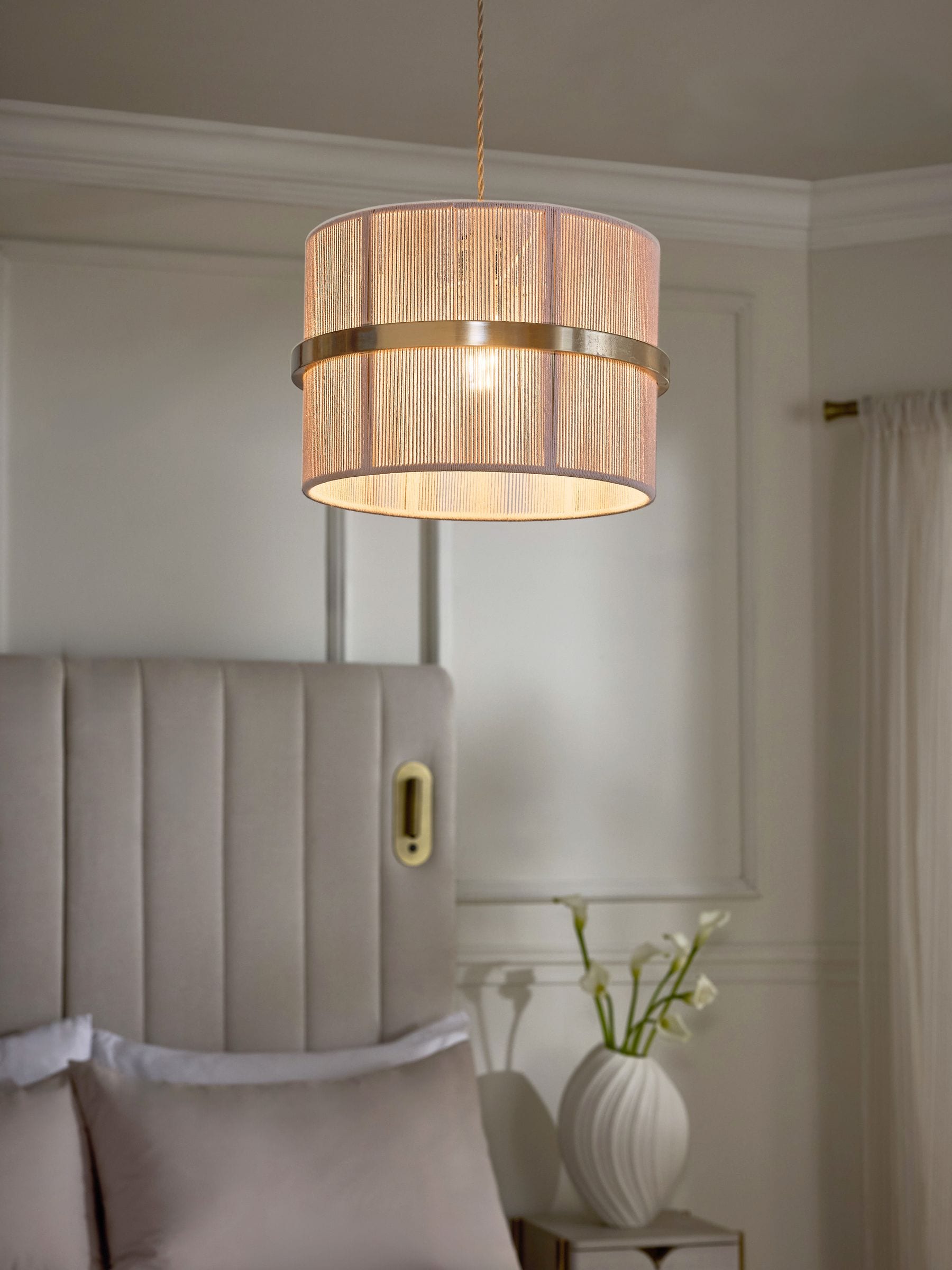 Pink Helmdon Small Ceiling Light