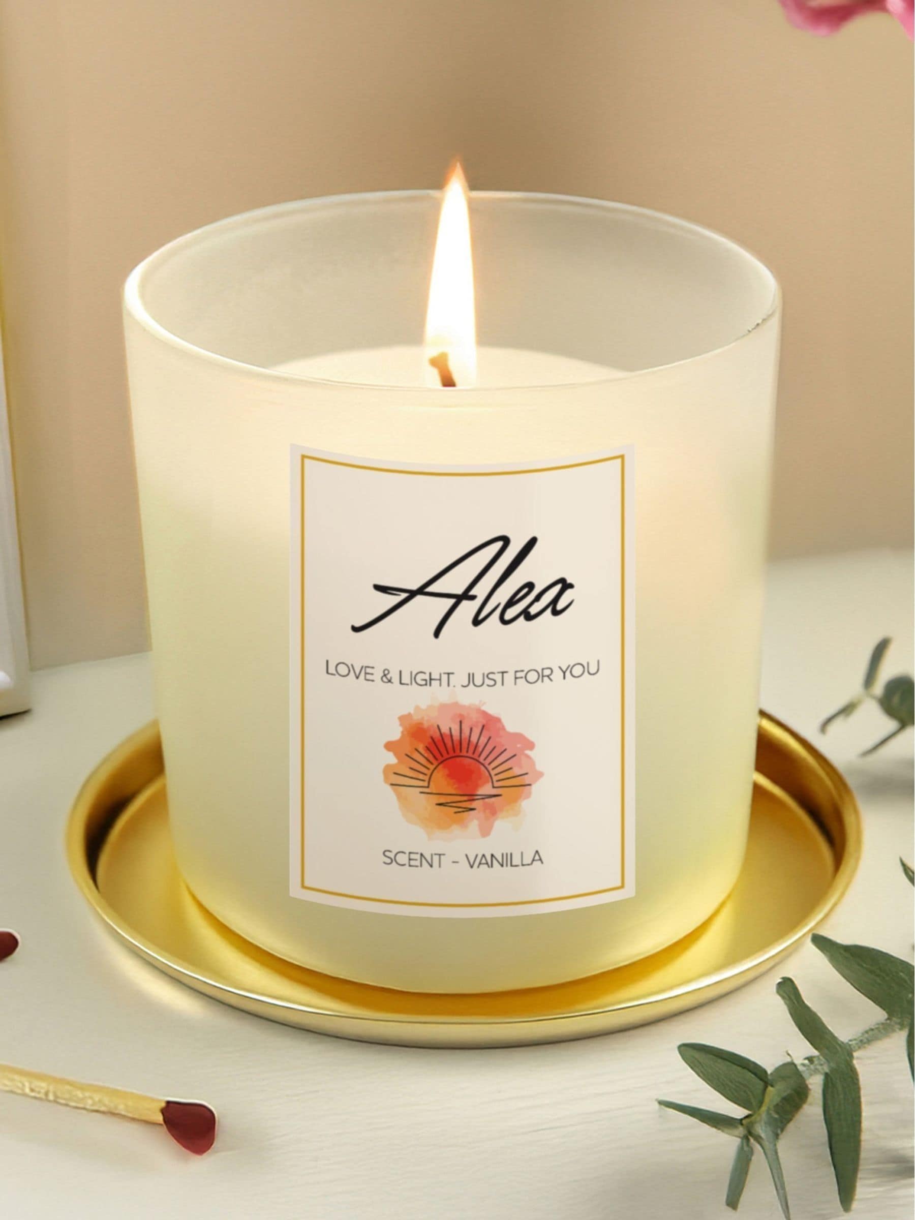 PMC Personalised Azaylia Foundation candle - British product