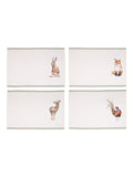 Wrendale fabric placemats set of 4 animal print 305mm x 450mm (British brand)