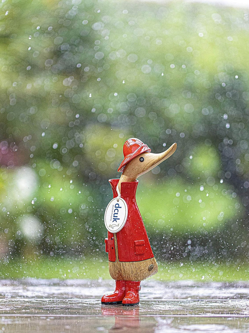 DCUK Red Rainy Days Duckling Wooden Ornament