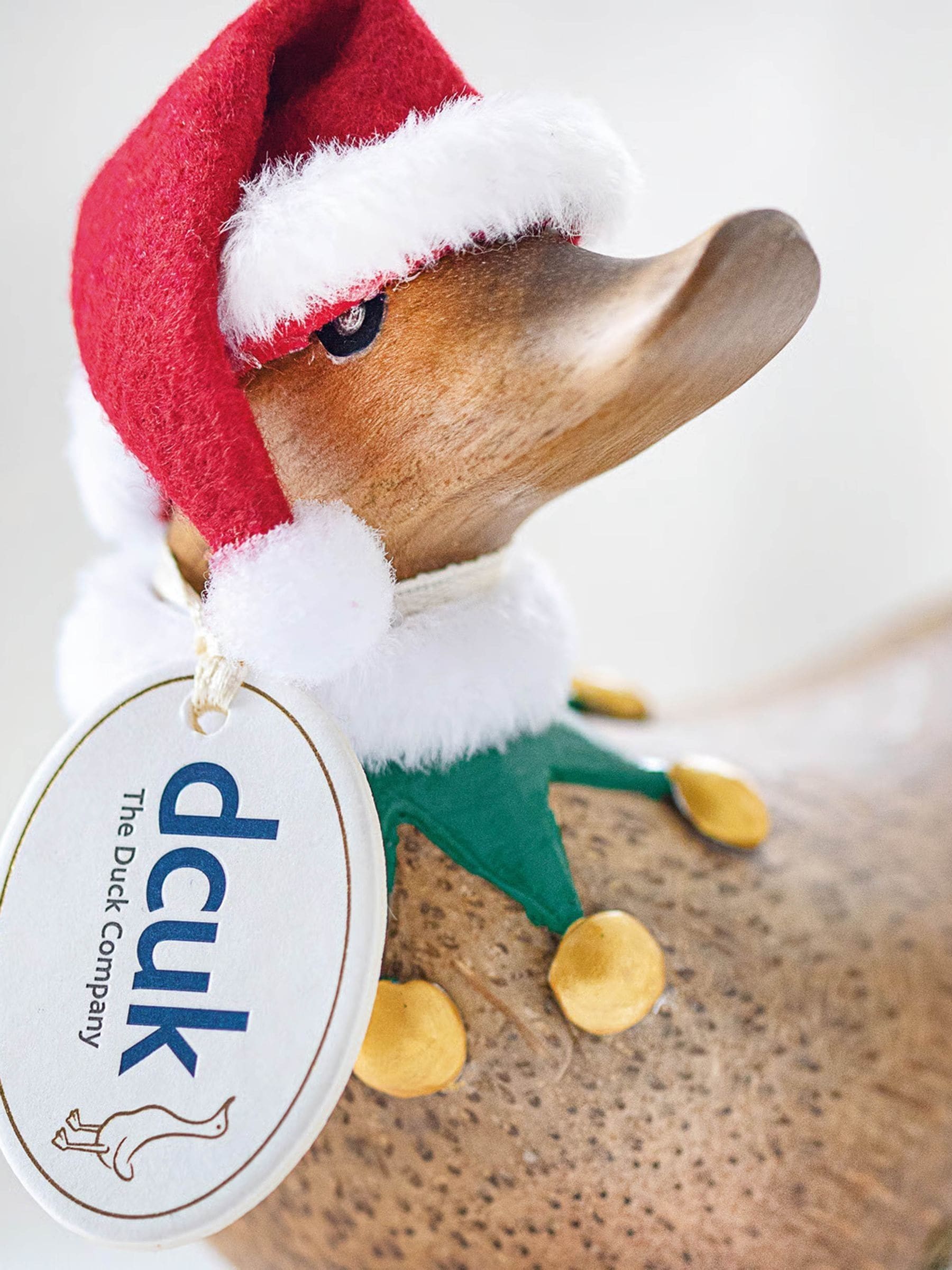 DCUK red tartan elf duck ornament 15.5cm (British brand)
