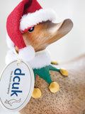 DCUK red tartan elf duck ornament 15.5cm (British brand)