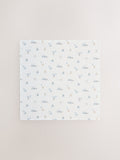 Blue baby muslin cloths 4 pack pure cotton (British brand)