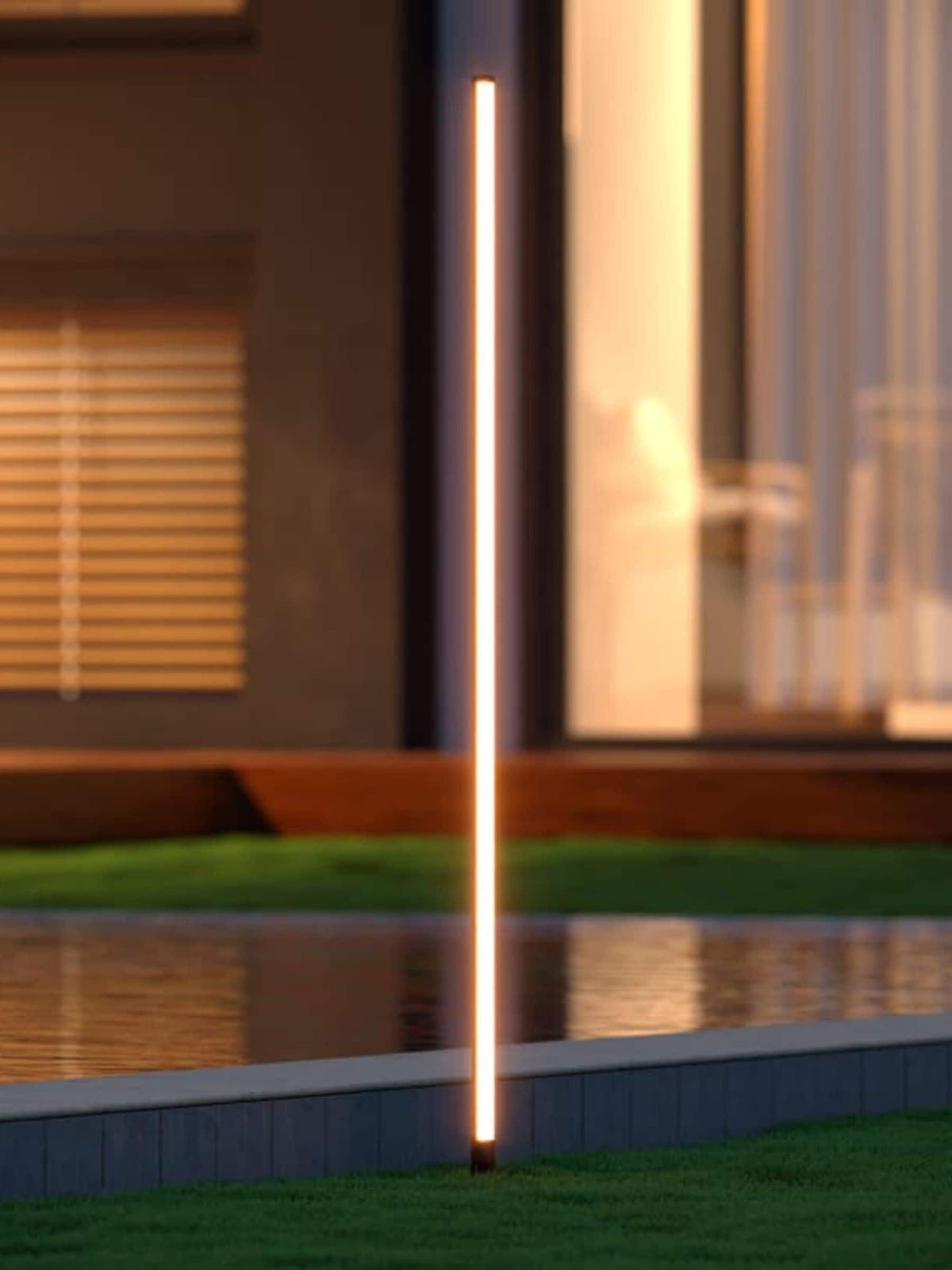 SolarCentre dual warm white fluoro post light 102cm, imported from the UK