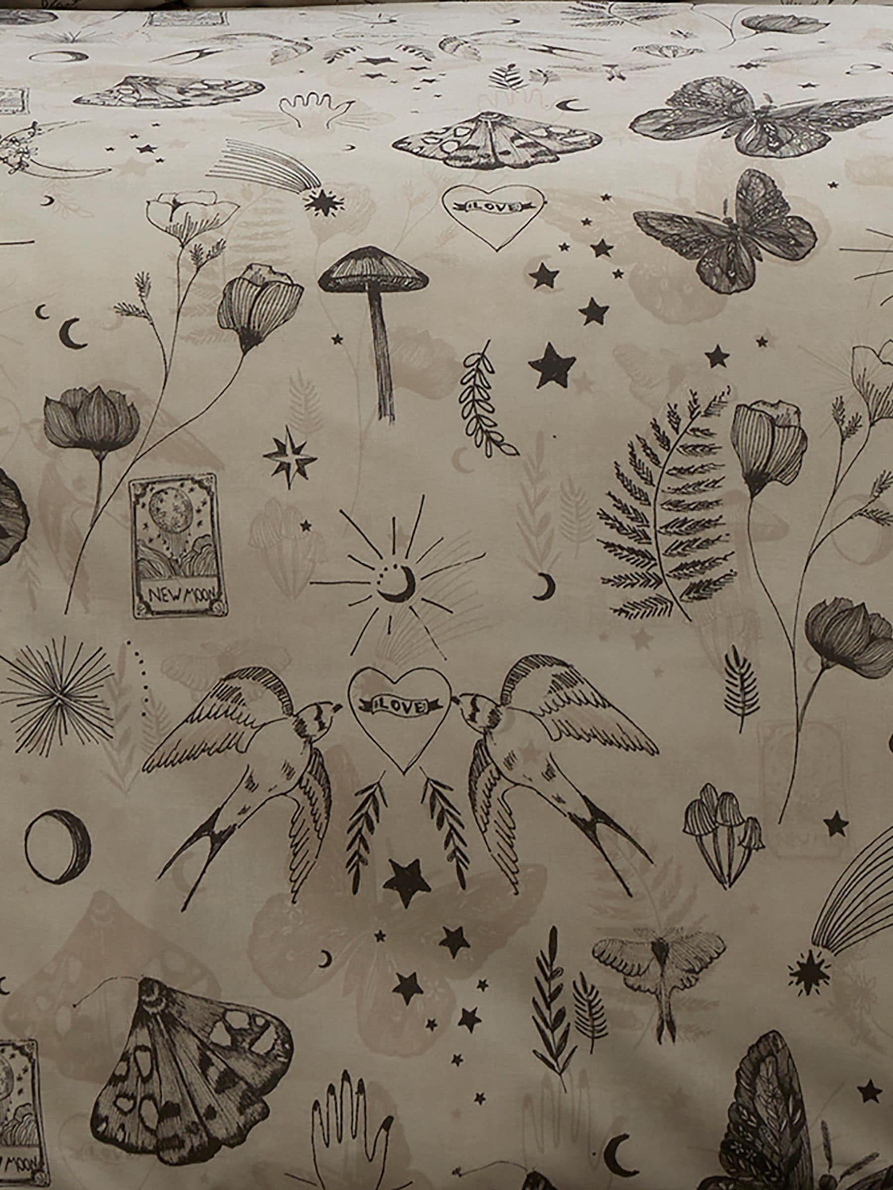 Fusion Grey Celeste Reversible Duvet Cover Set - British product