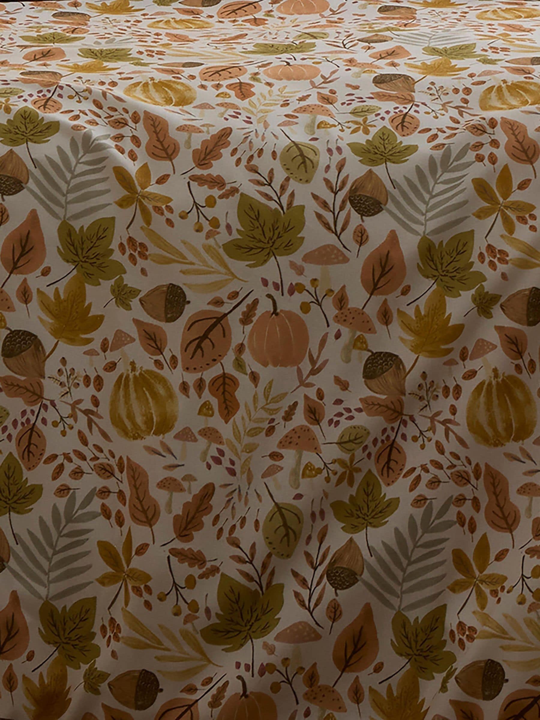 Dreams & Drapes natural autumn foliage reversible duvet cover set - British product