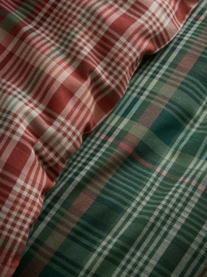 Dreams & Drapes green bennet check duvet cover set - British product