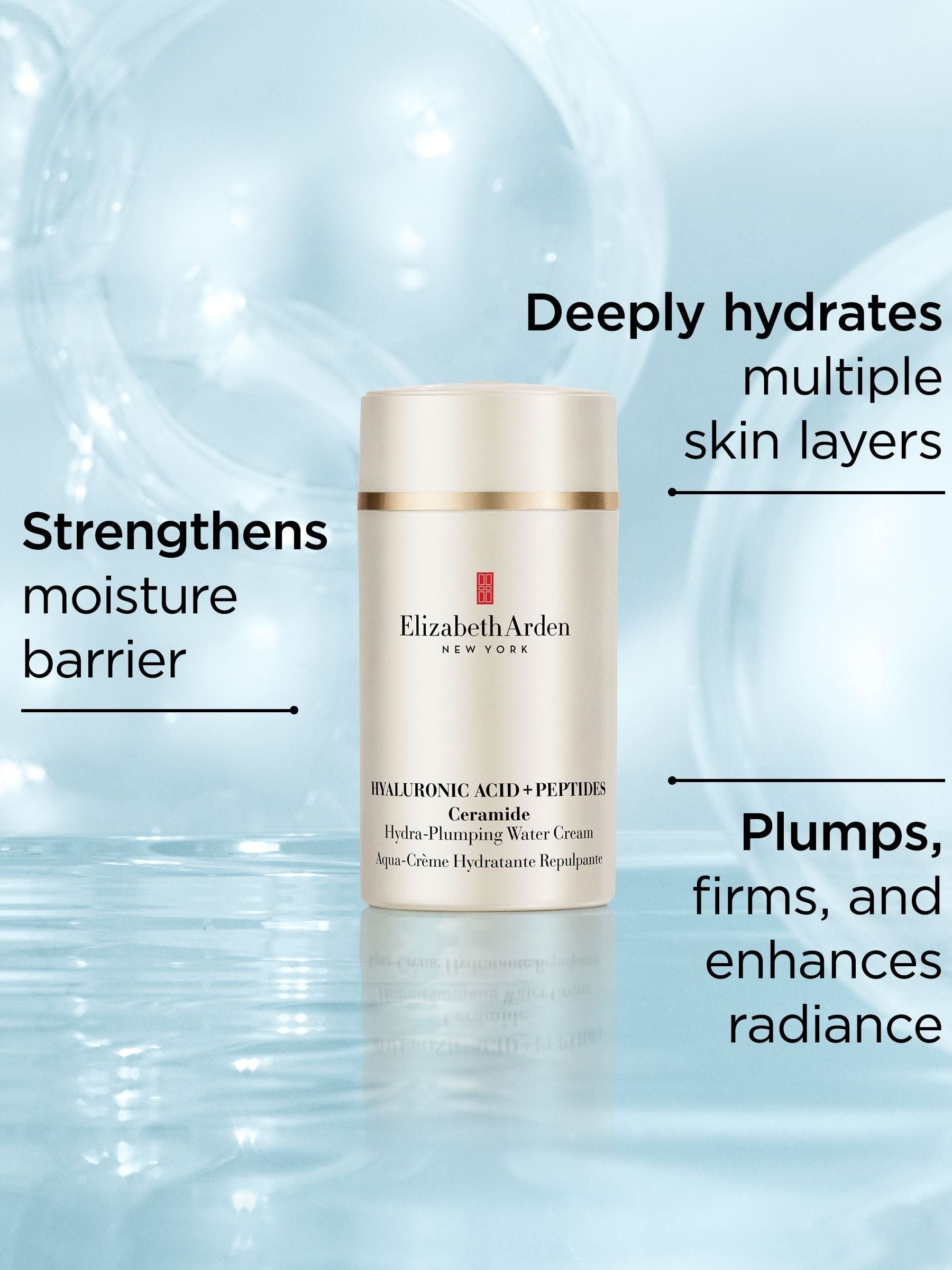 Elizabeth Arden Hyaluronic Acid Peptides Ceramide Water Cream 50ml - British product