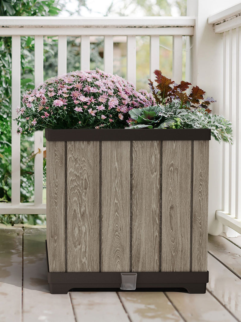 Keter Ashwood Deco Square Planter 45.5cm, UK version